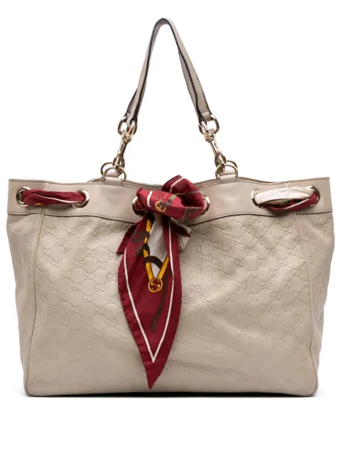 Gucci Pre-Owned Borsa tote Guccissima Positano Scarf grande 2016-2025