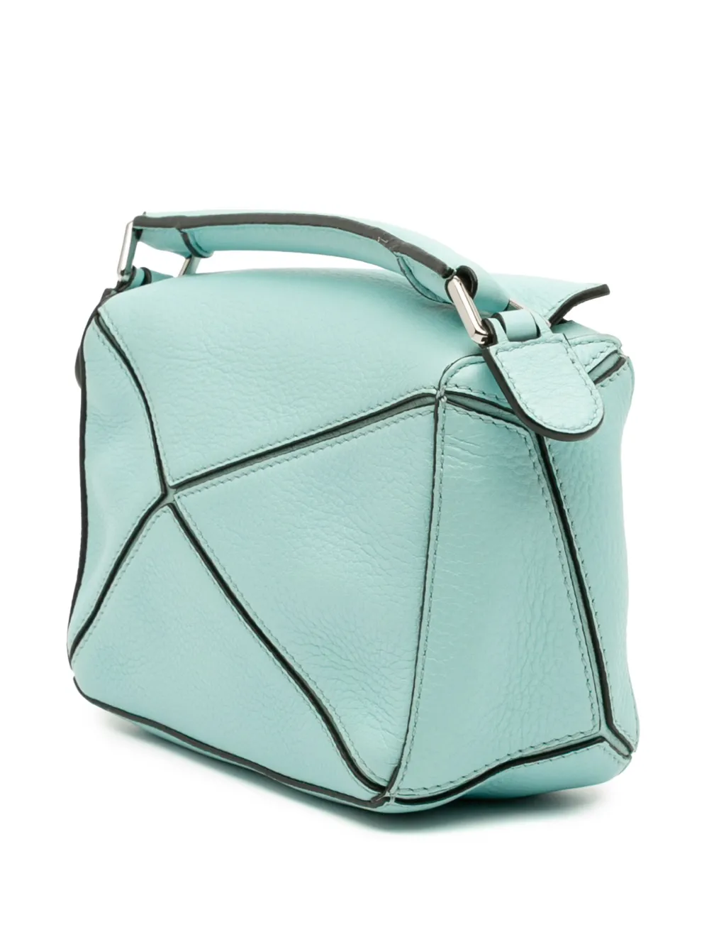Pre-owned Loewe 2019 Mini Calfskin Puzzle Satchel In Blue