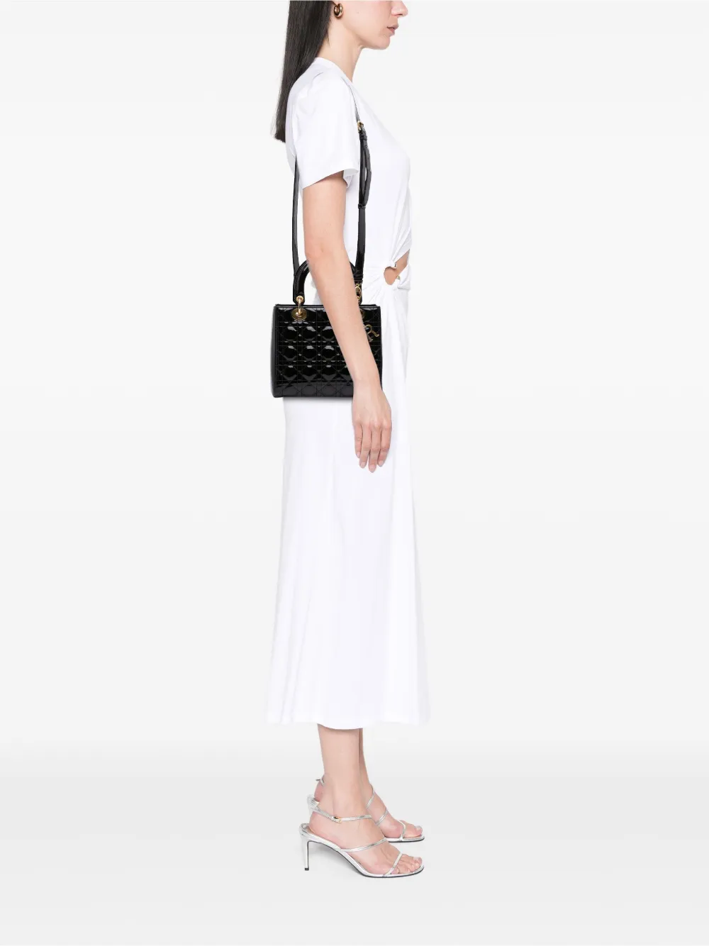 Christian Dior Pre-Owned 2017 Medium Patent Cannage Lady Dior satchel | Pre-Owned | Image 2