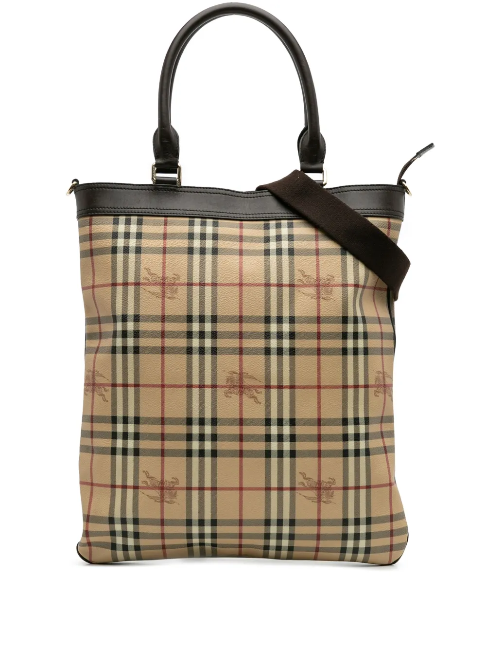Burberry Pre-Owned 2000-2017 ヘイマーケットチェック コーテッドキャンバス トート サッチェルバッグ - Burberry Pre-Owned 2000-2017 ヘイマーケットチェック コーテッドキャンバス トート サッチェルバッグ -