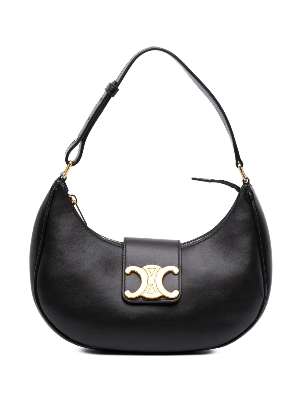 Céline Pre-Owned 2021-2025 ミディアム カーフスキン トリオンフ アヴァ ショルダーバッグ - ブラック Céline Pre-Owned 2021-2025 ミディアム カーフスキン トリオンフ アヴァ ショルダーバッグ - ブラック