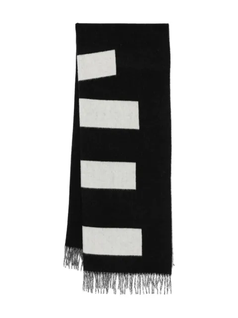 Études Studio stripe-pattern fringed scarf