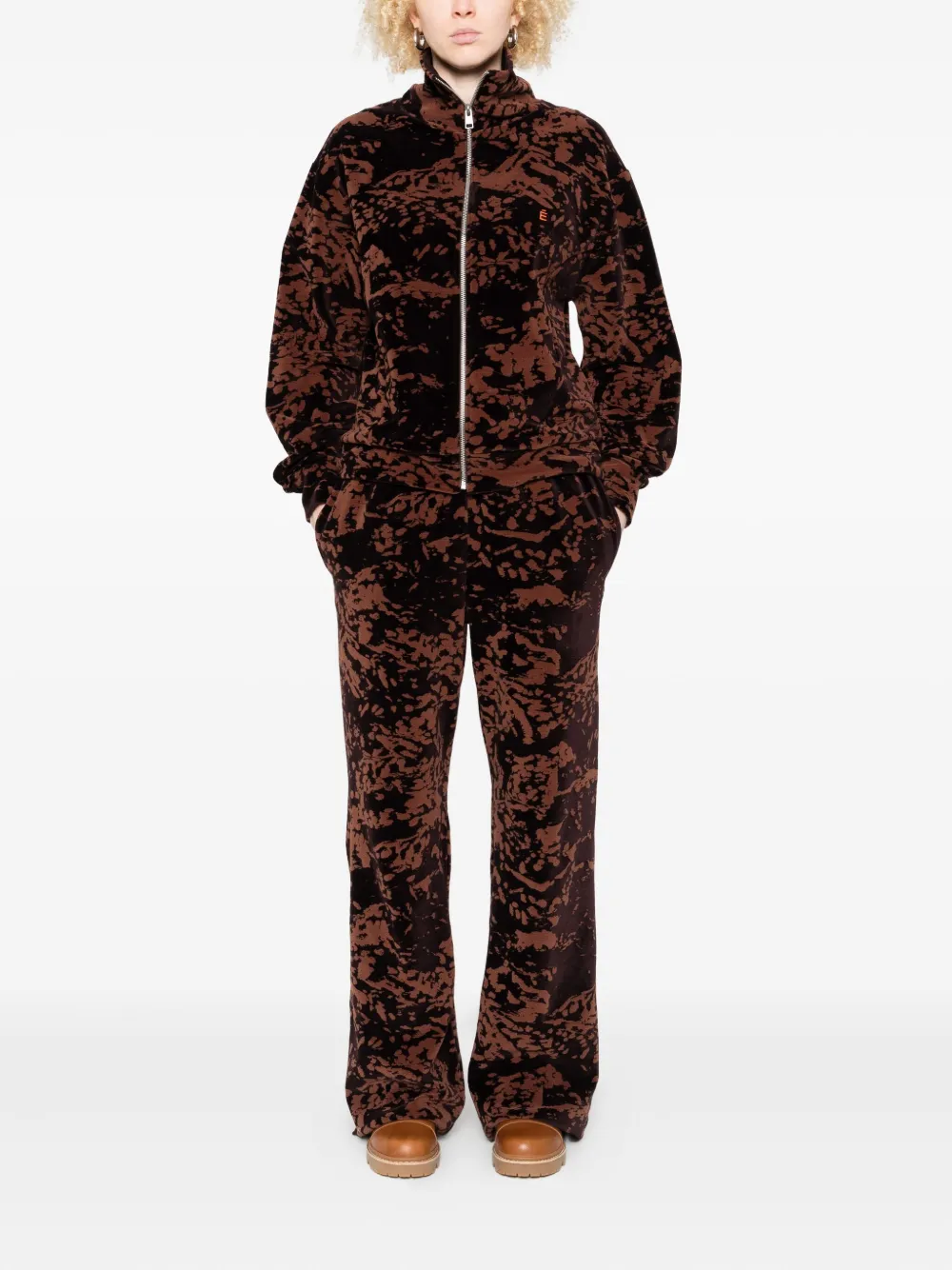 Études Studio Fluweel trainingsjack Bruin