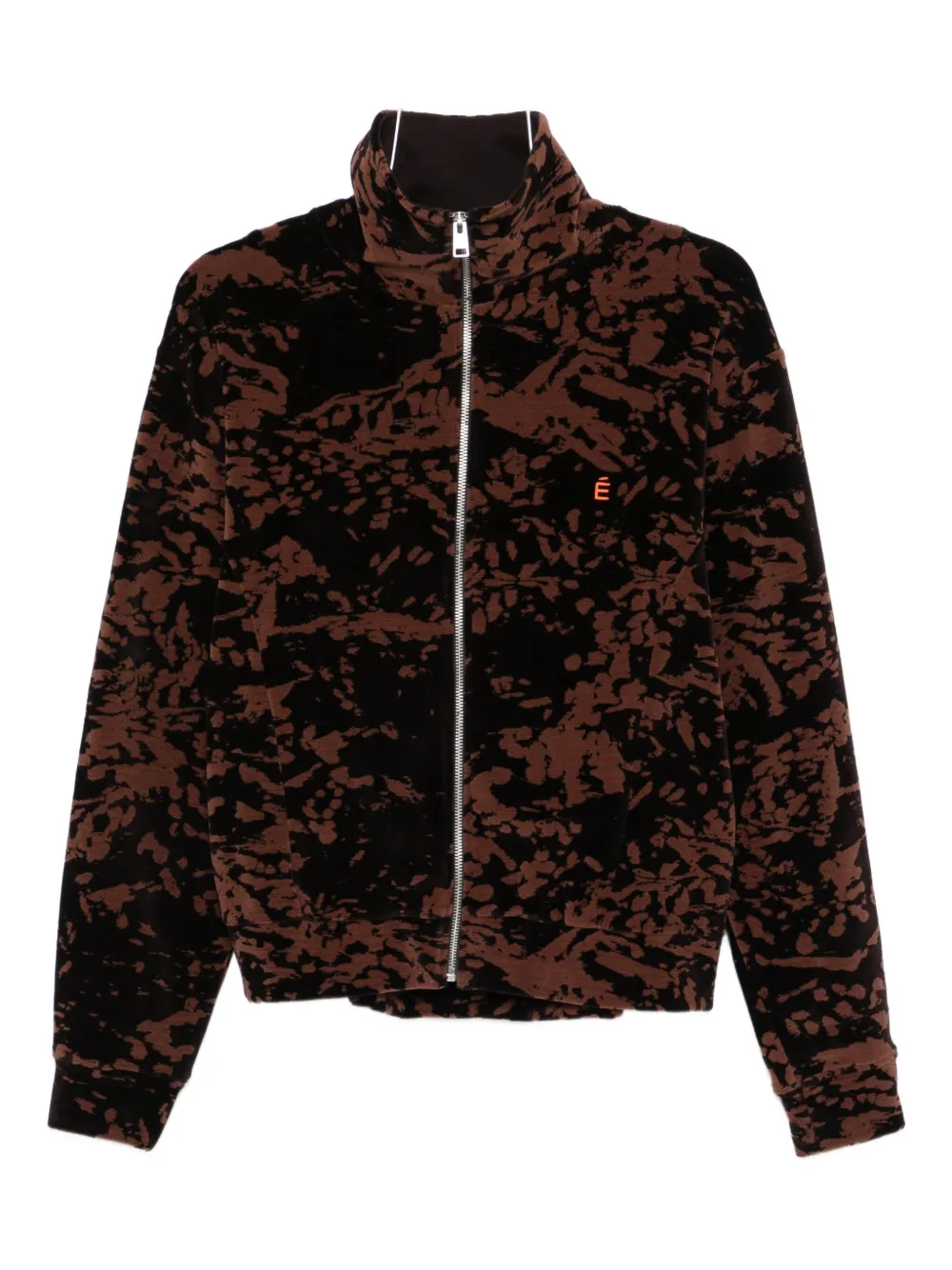 Etudes Studio Velour Track Jacket In Brown