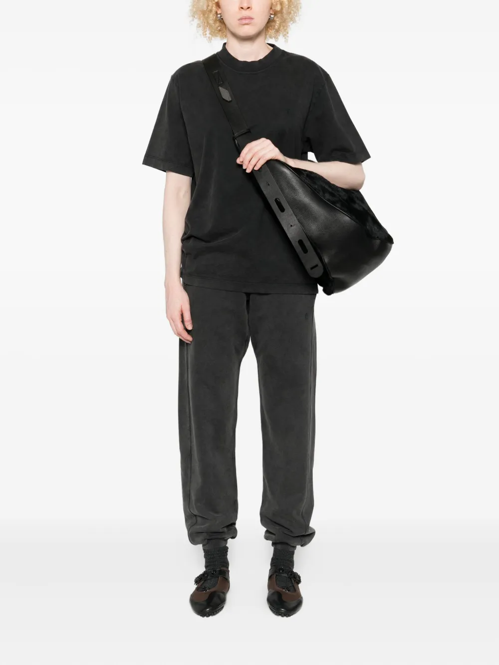 Etudes Studio The Classic É Faded-wash T-shirt In Black