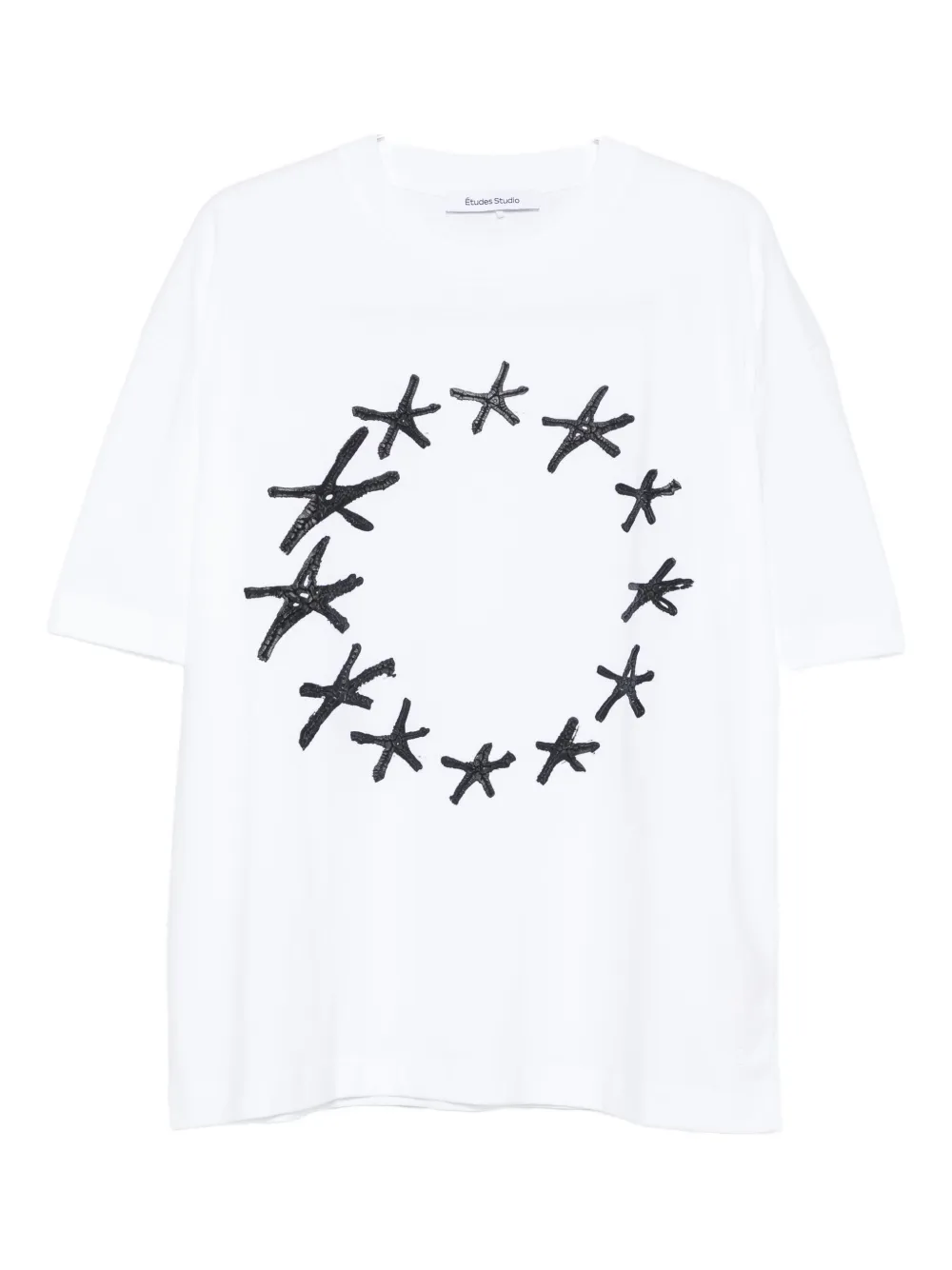 Etudes Studio Star-print Organic Cotton T-shirt In White