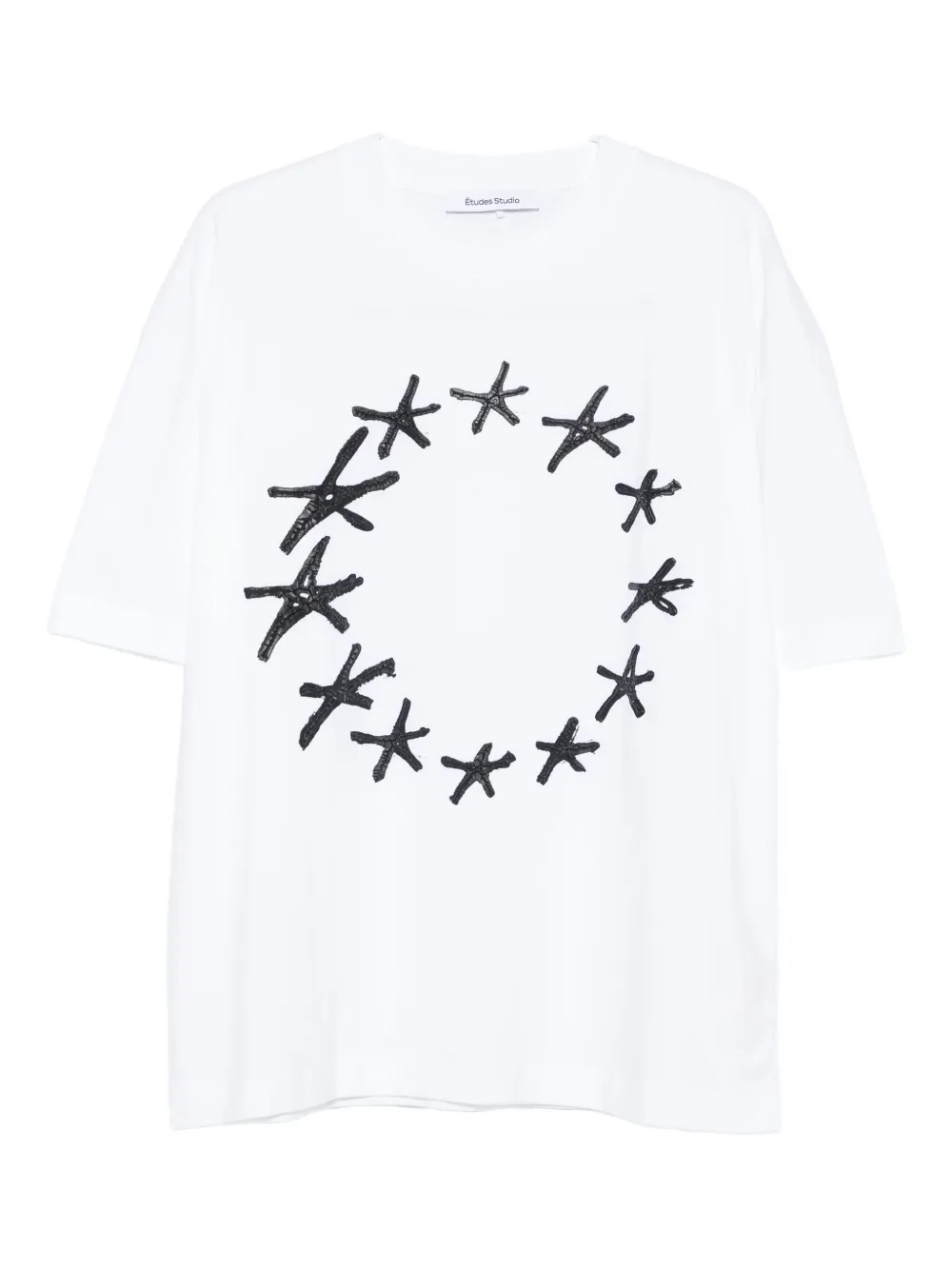 Études Studio star-print organic cotton T-shirt | White | Image 1