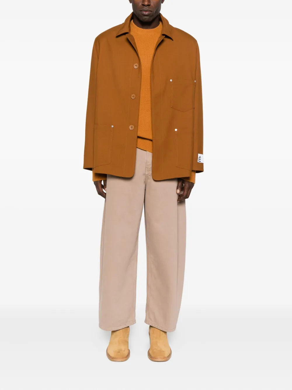 Etudes Studio Ribbed Round-neck Sweater In Brown