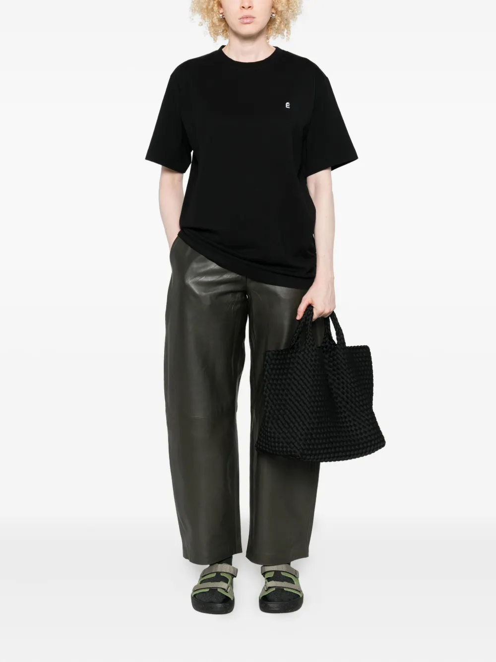 Etudes Studio É Logo-embroidered T-shirt In Black