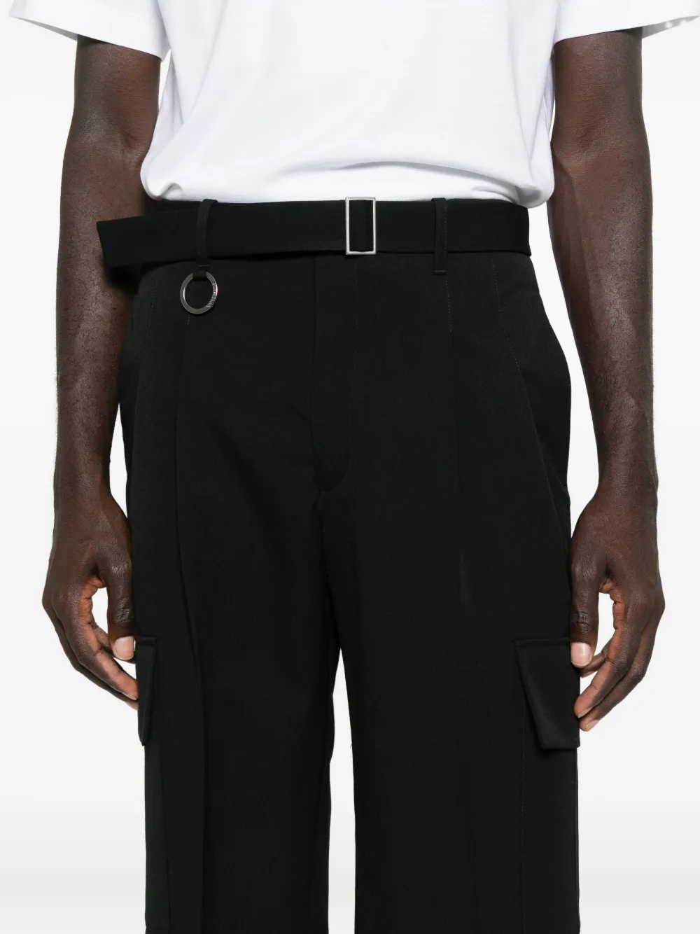 Etudes Studio Belted Cargo Trousers In Black