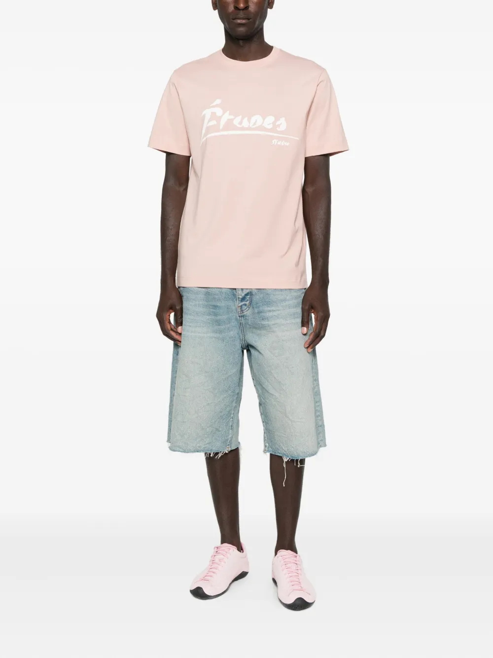 Études Studio The Regular Signed organic cotton T-shirt - Roze