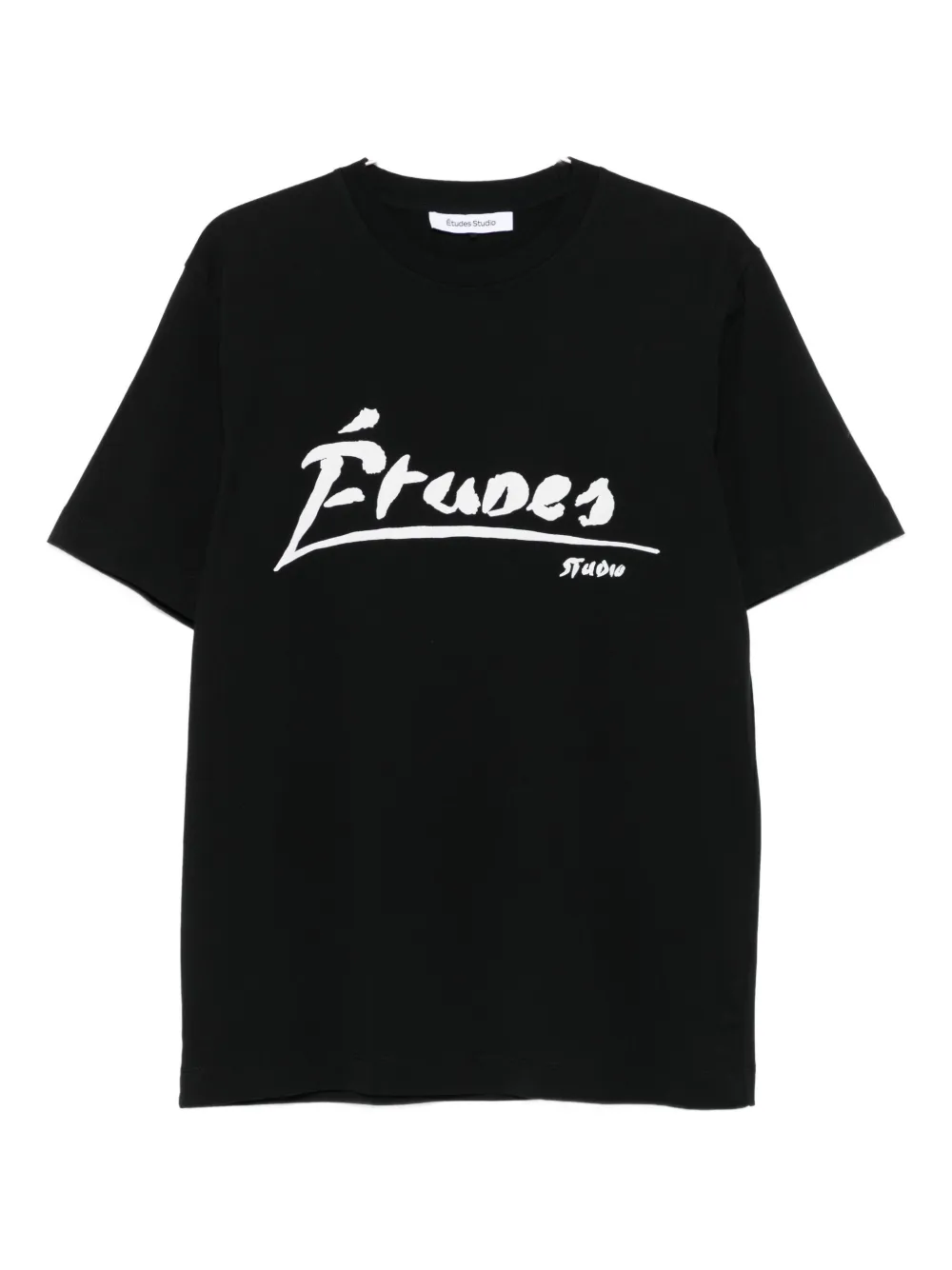 Etudes Studio Logo-print Organic Cotton T-shirt In Black