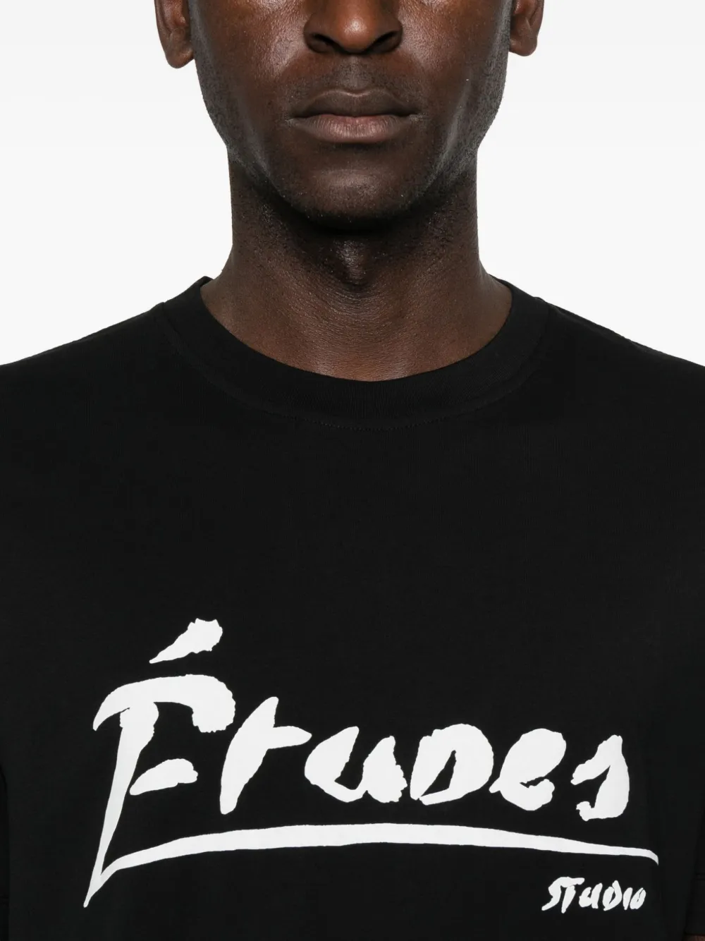 Etudes Studio Logo-print Organic Cotton T-shirt In Black