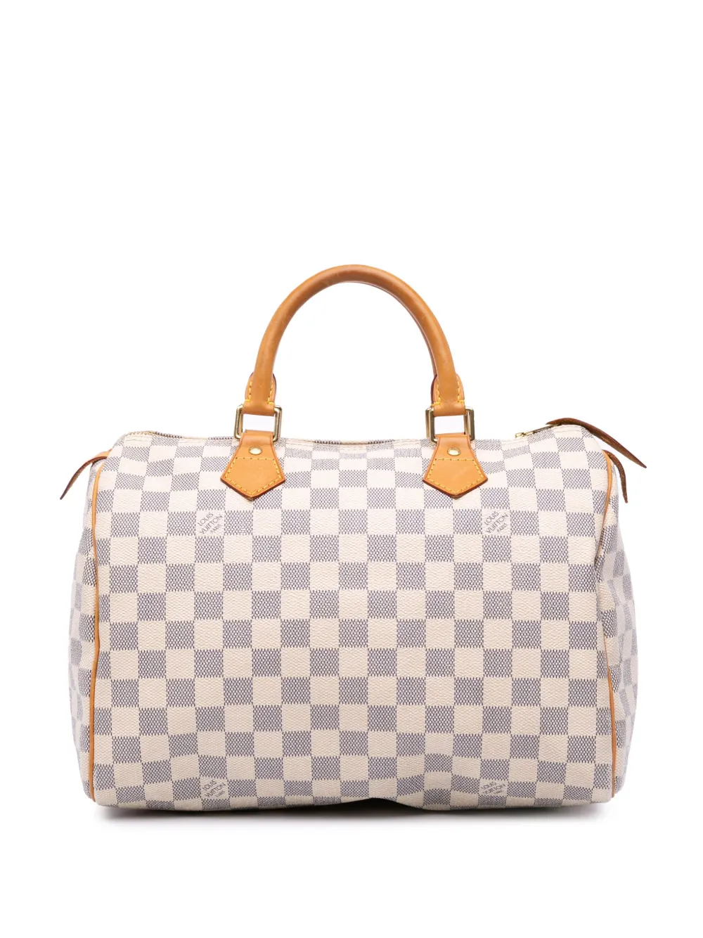 Louis Vuitton Pre-Owned 2009 ダミエ アズール スピーディ 30 ボストンバッグ - ホワイト Louis Vuitton Pre-Owned 2009 ダミエ アズール スピーディ 30 ボストンバッグ - ホワイト