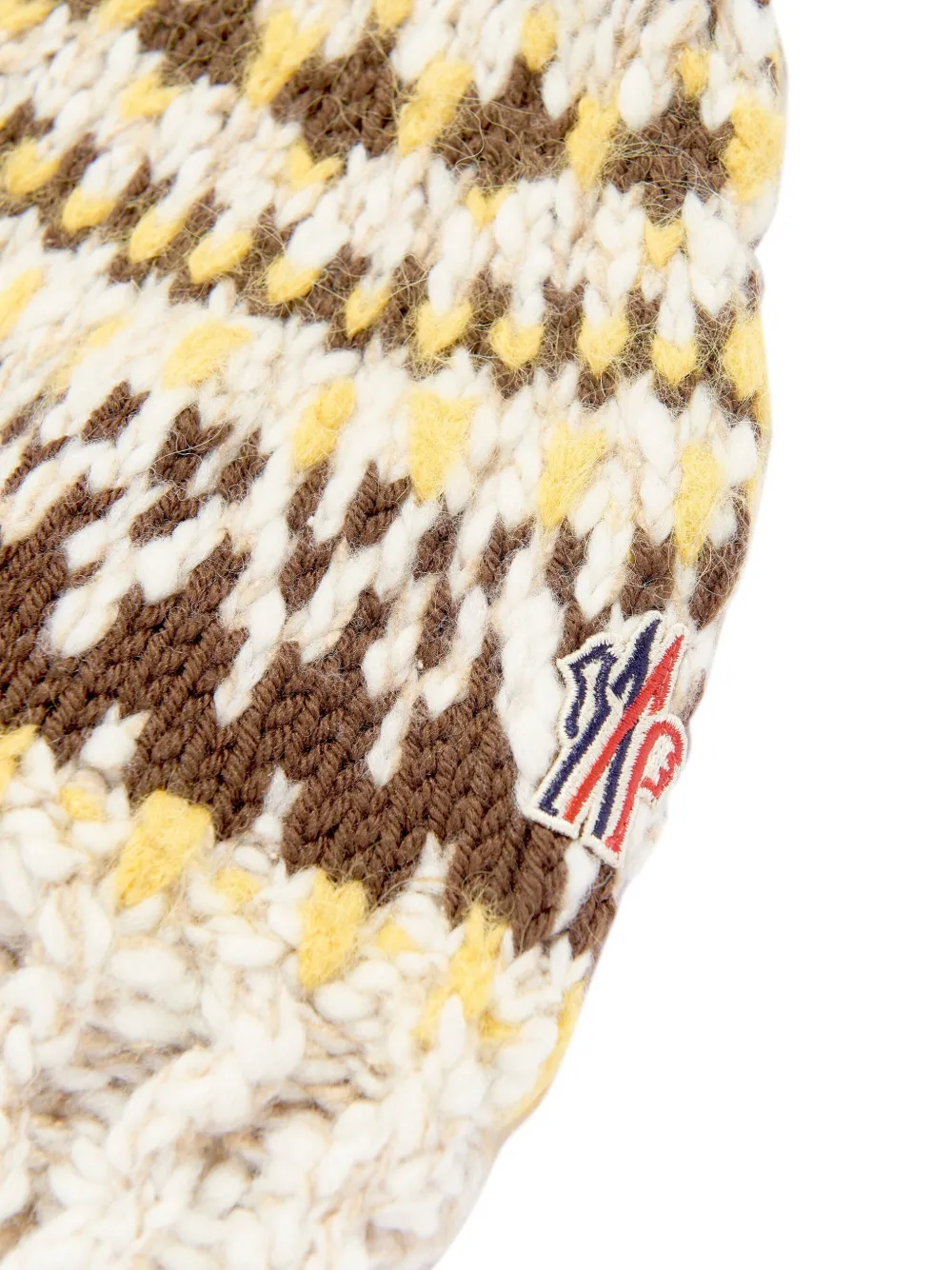 Moncler Enfant Fair-isle kabelgebreide trui Beige