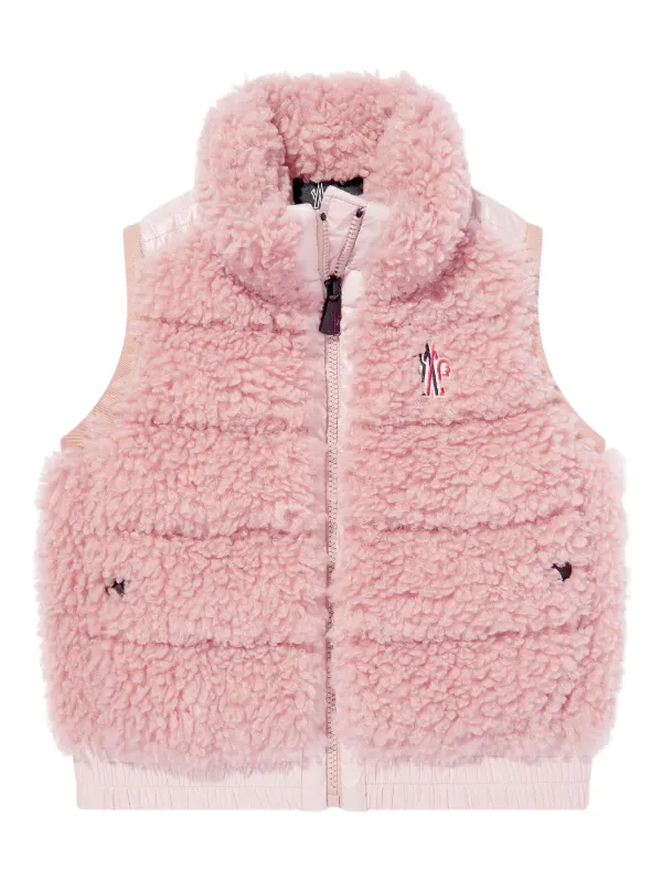 MONCLER GRENOBLE KIDS テディベア キルティングベスト | ピンク