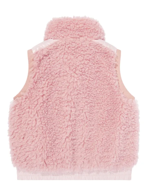 MONCLER GRENOBLE KIDS teddy-effect Quilted Vest | Pink | FARFETCH