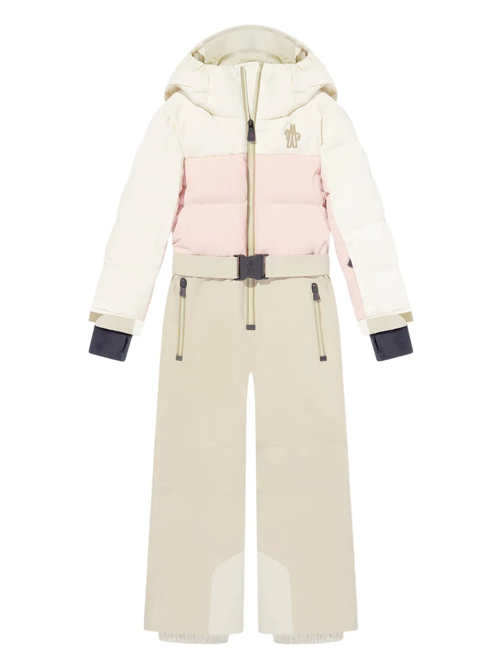 MONCLER GRENOBLE KIDS Macacão de ski com cinto | Neutro | Image 1