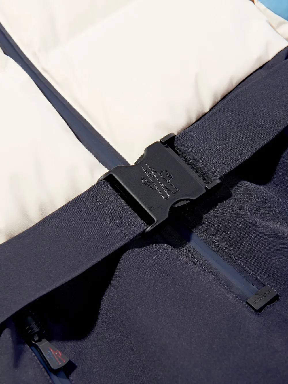 MONCLER GRENOBLE KIDS Skipak met colourblocking en ceintuur Blauw