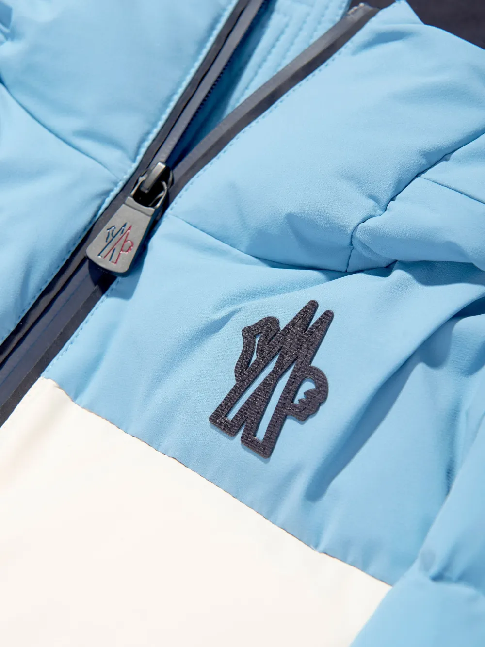 MONCLER GRENOBLE KIDS Skipak met colourblocking en ceintuur Blauw