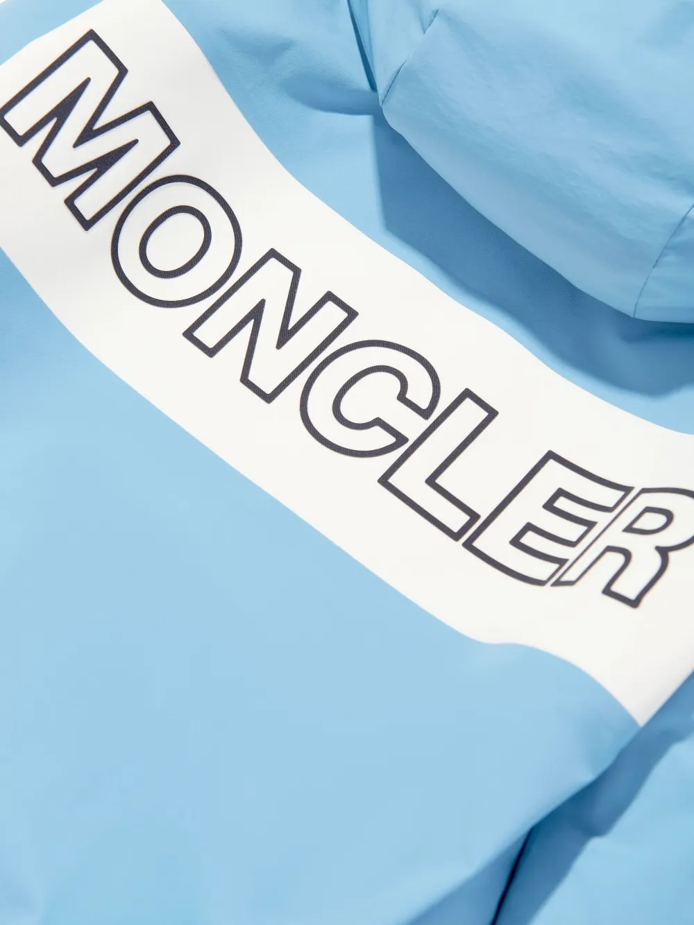 MONCLER GRENOBLE KIDS Gewatteerd jack met logo en vlakken Blauw