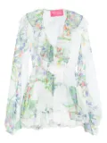 MIAU by Clara Rotescu floral-print mini dress - White