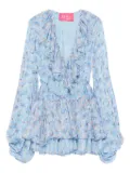 MIAU by Clara Rotescu floral-print mini dress - Blue