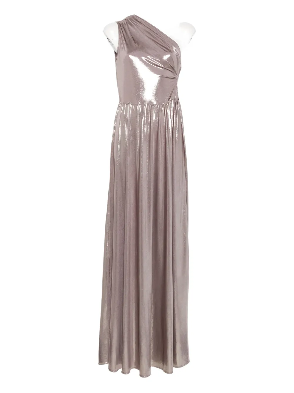 Miau By Clara Rotescu One-shoulder Maxi Dress In Pink