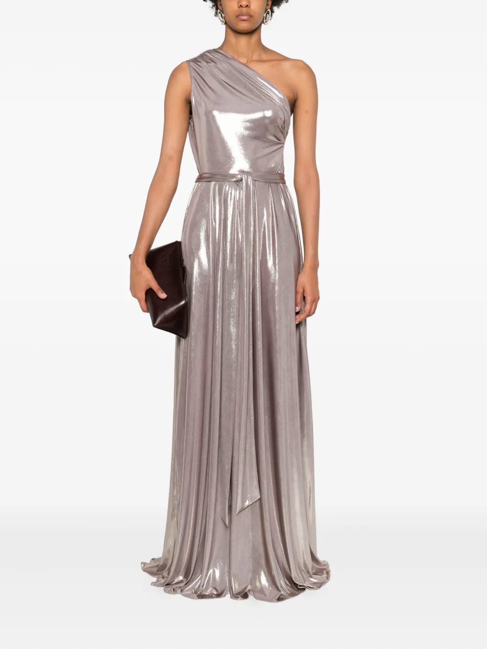MIAU by Clara Rotescu Asymmetrische maxi-jurk - Roze