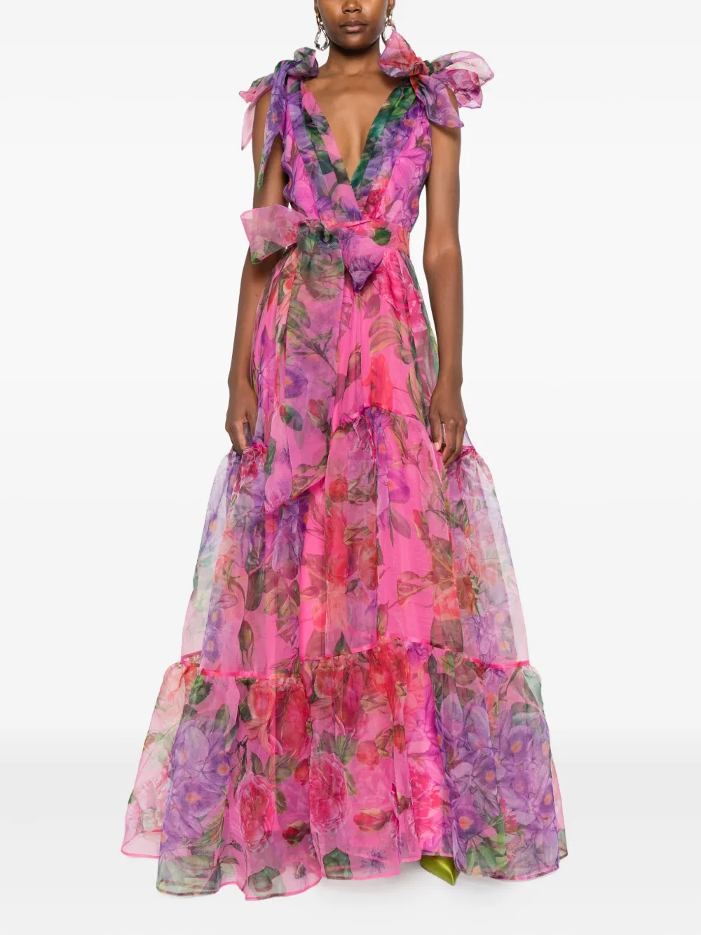 MIAU by Clara Rotescu floral-print maxi dress - Roze