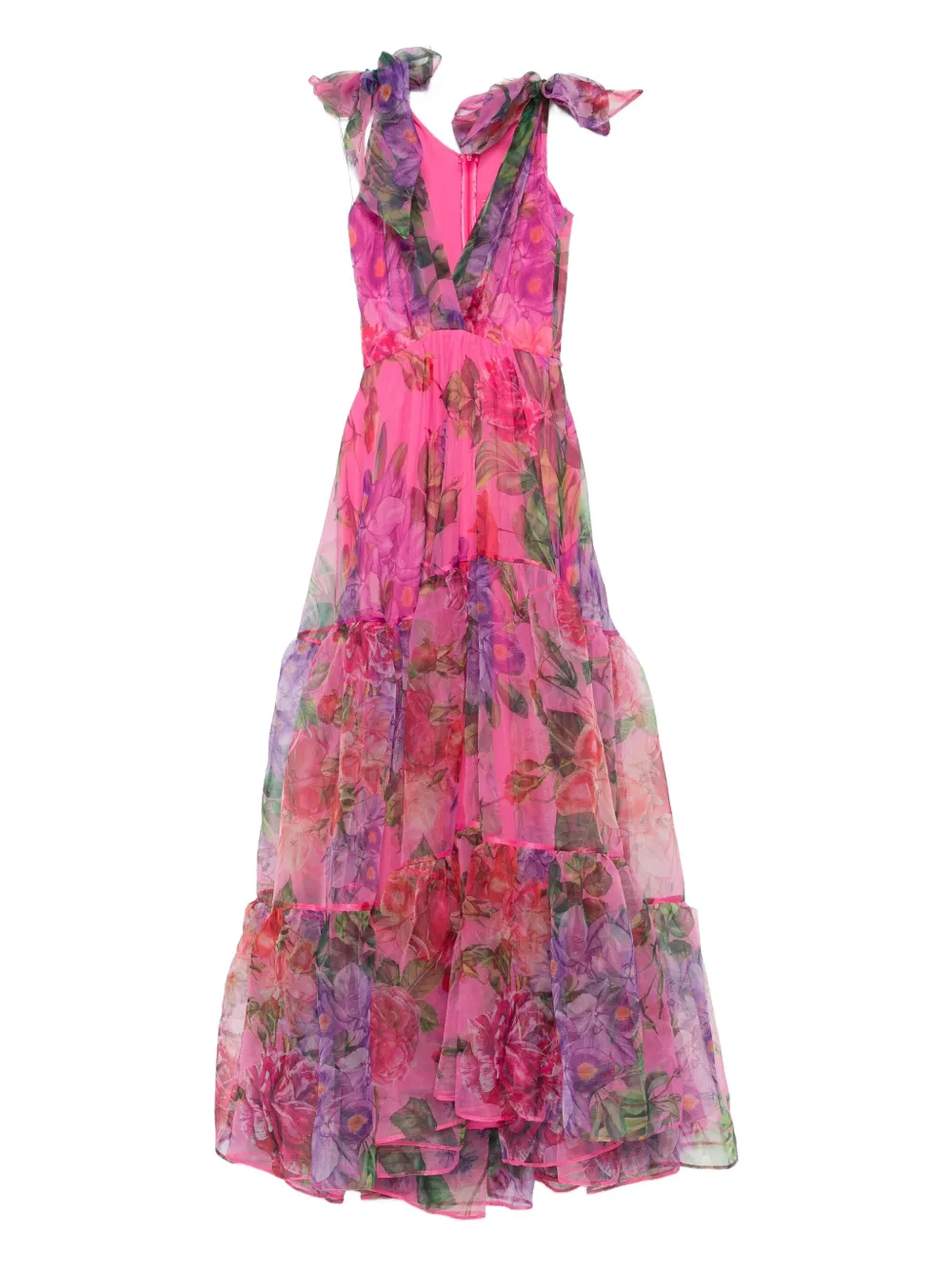 Miau By Clara Rotescu Floral-print Maxi Dress In Multi