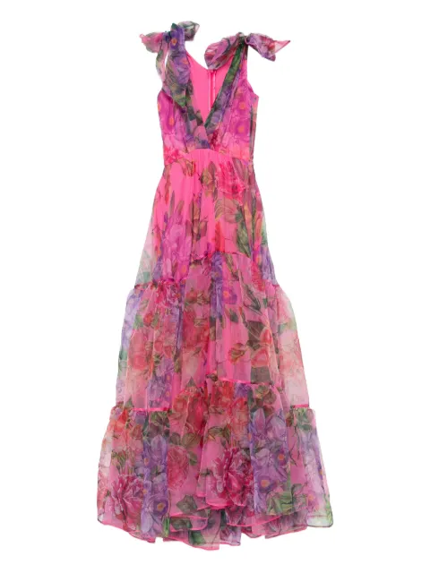 MIAU by Clara Rotescu vestido largo con estampado floral