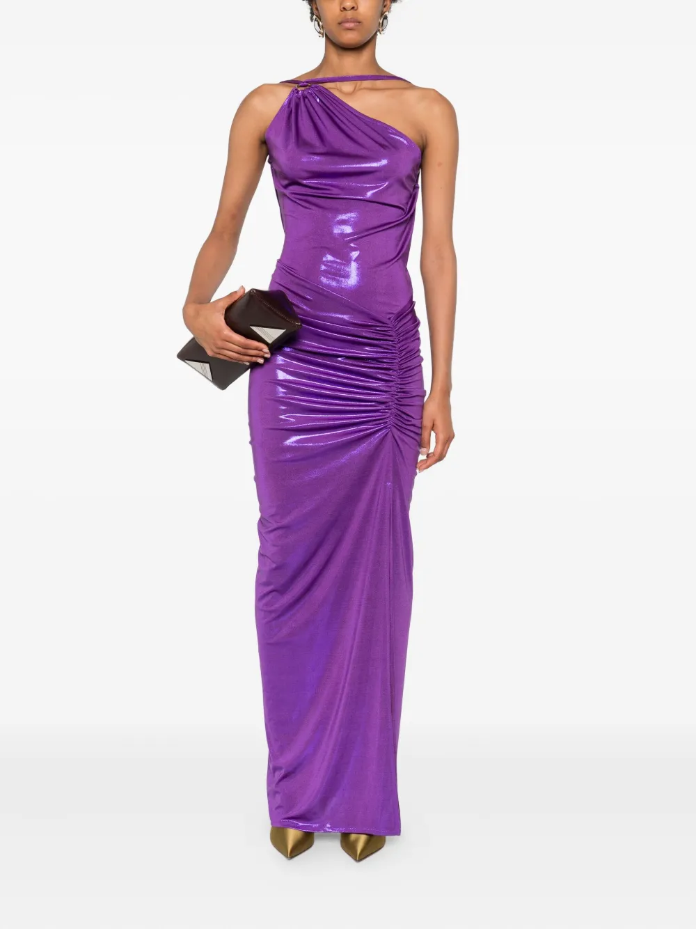 MIAU by Clara Rotescu one-shoulder dress - Paars