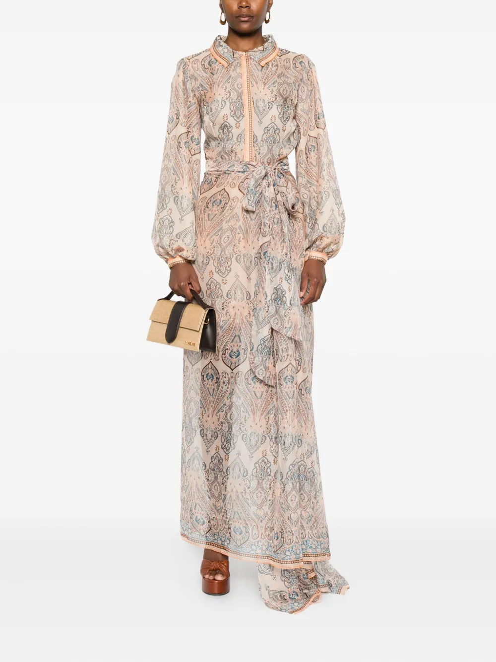 MIAU by Clara Rotescu paisley-print collared asymmetric dress | Day Dresses | Image 2