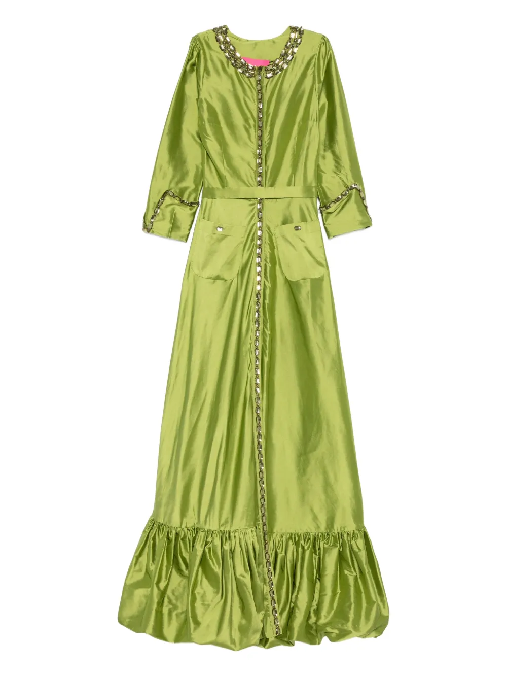 MIAU by Clara Rotescu Nairobi crystal-embellishment maxi dress | Green | Image 1