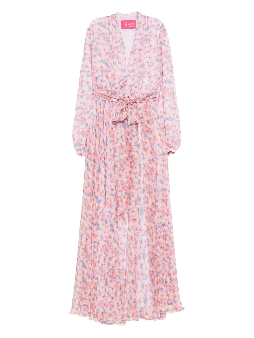 MIAU by Clara Rotescu floral-print belted maxi dress | Blue | Image 1