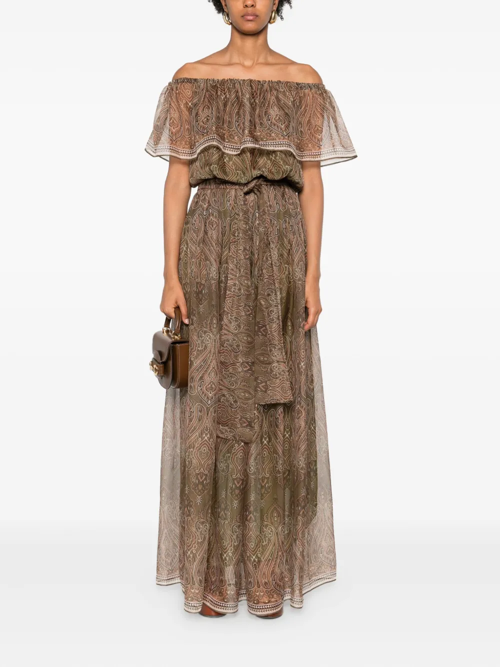 MIAU by Clara Rotescu paisley-print ruffled maxi dress | Day Dresses | Image 2