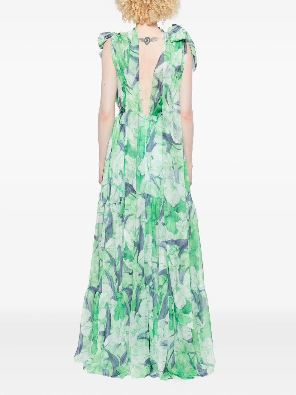 Miau By Clara Rotescu Floral-print Maxi Dress In Multi
