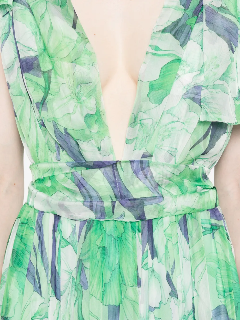 Miau By Clara Rotescu Floral-print Maxi Dress In Multi