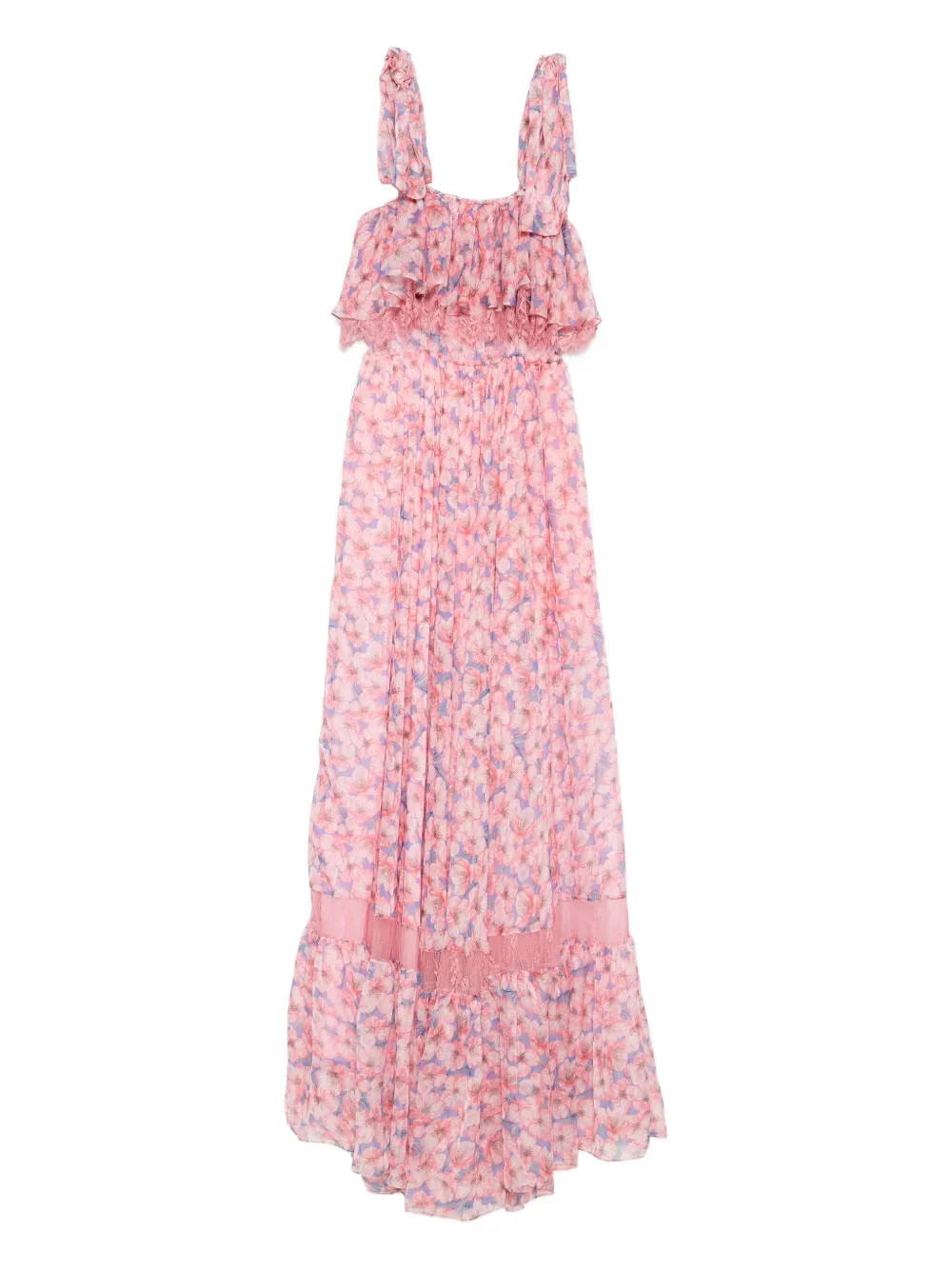 MIAU by Clara Rotescu ruffled floral-print dress | Blue | Image 1