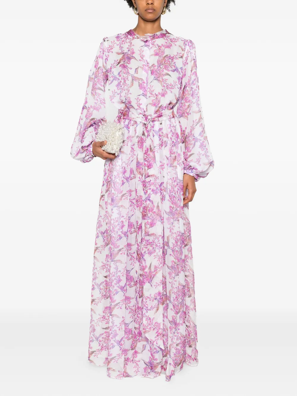 MIAU by Clara Rotescu floral-print belted maxi dress | Day Dresses | Image 2
