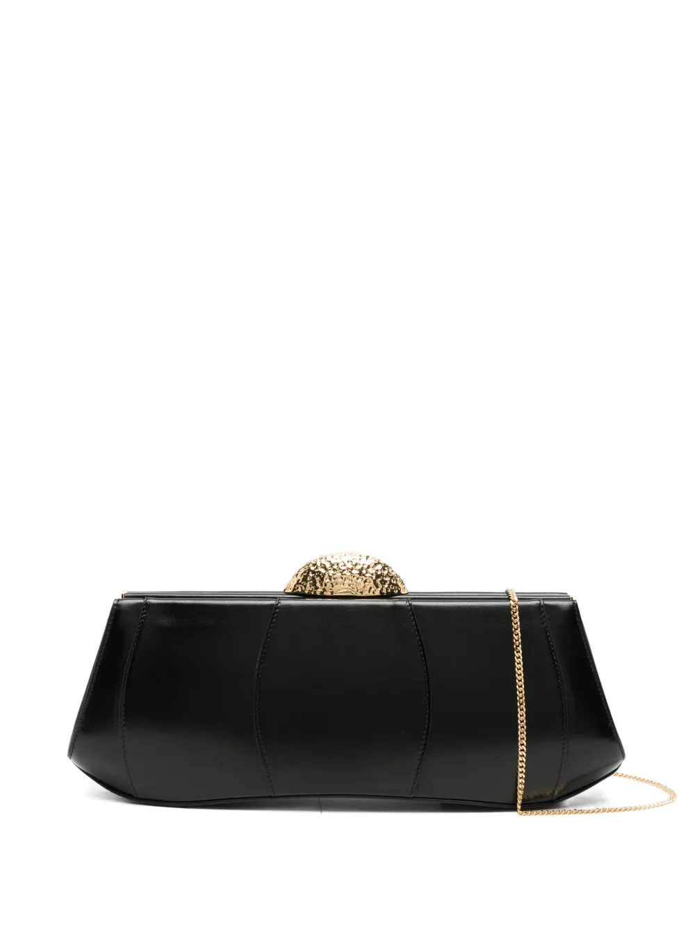 Giuseppe Zanotti Eve hammered-dome clasp clutch bag | Black | Image 1