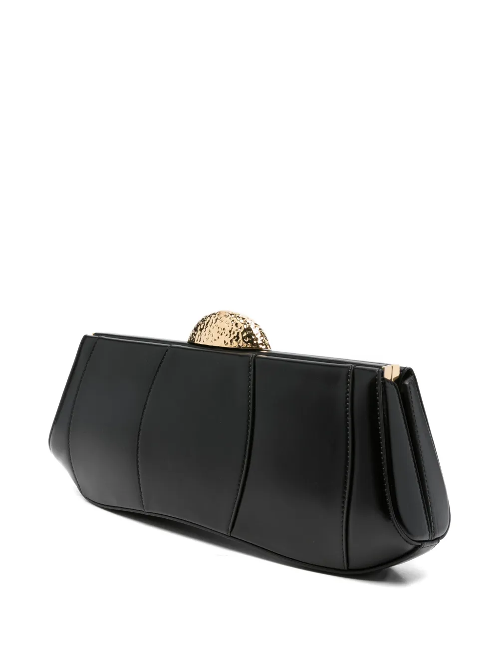 Giuseppe Zanotti Eve clutch met gesp en bewerkte koepel Zwart
