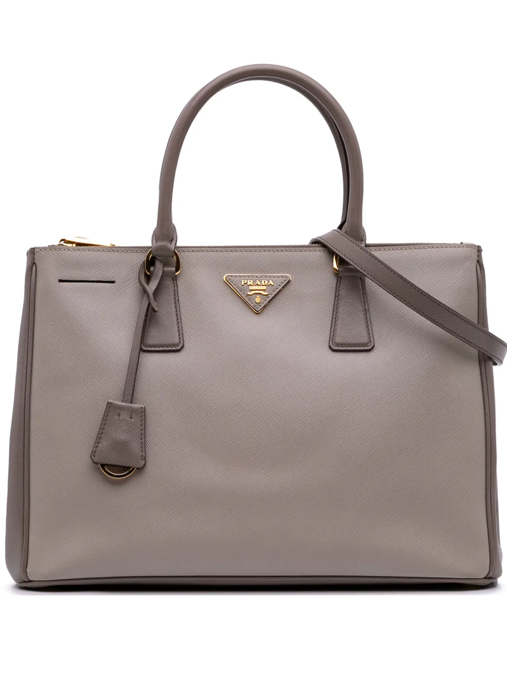 Prada Pre-Owned 2000-2025 ミディアム バイカラー サフィアーノ ルクス ガレリア ダブルジップ サッチェルバッグ Prada Pre-Owned 2000-2025 ミディアム バイカラー サフィアーノ ルクス ガレリア ダブルジップ サッチェルバッグ