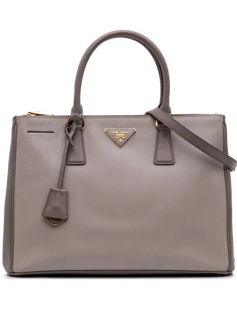 Prada Pre-Owned 2000-2025 Medium Bicolor Saffiano Lux Galleria Double Zip satchel