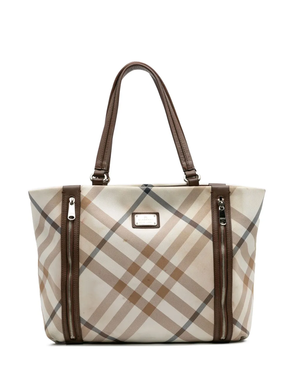 Burberry Pre-Owned 2000-2017 スーパーノバチェック キャンバス トートバッグ - ブラウン Burberry Pre-Owned 2000-2017 スーパーノバチェック キャンバス トートバッグ - ブラウン