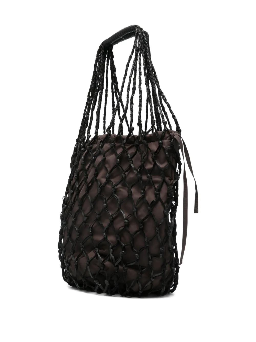 Alysi Geweven shopper - Zwart