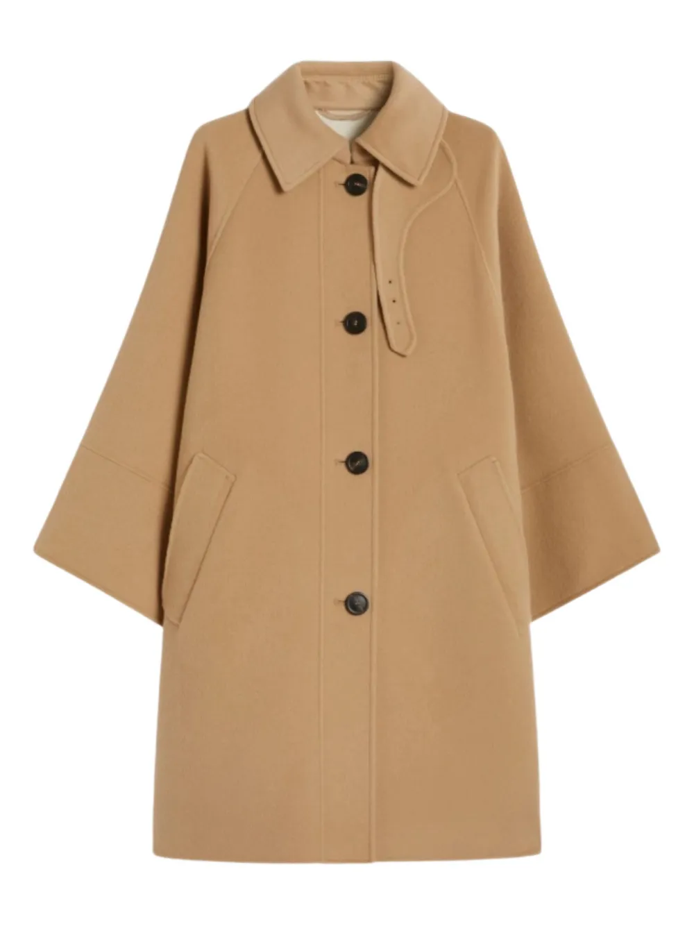 Weekend Max Mara Rufo Single-breasted Wool Coat In Burgundy
