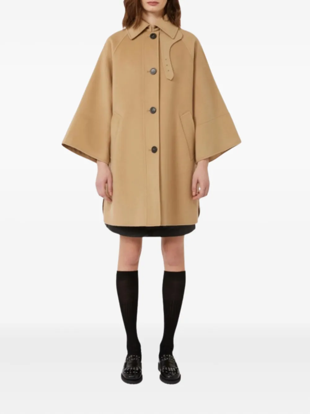 Weekend Max Mara RUFO wollen jas met enkele rij knopen - Bruin