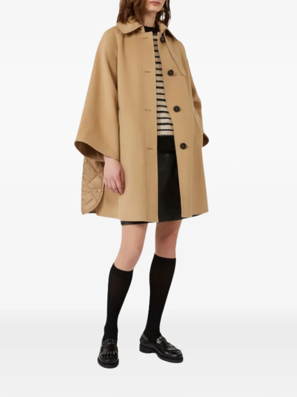Weekend Max Mara Rufo Single-breasted Wool Coat In Burgundy